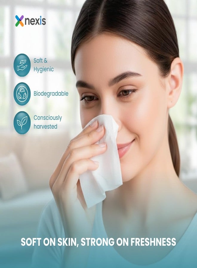 NEXIS || 2-Ply Facial Tissue Paper Box || 800 Sheets || 100 Pulls x 4 Boxes || Car Tissue || Soft And Highly Absorbent || 100% Natural Virgin Fibre || Pack of 4 - Image 5