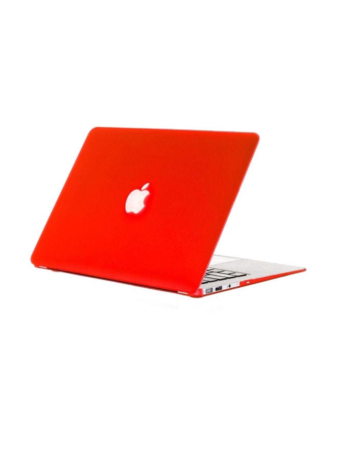 نيبمينينت غطاء حماية صلب مغلف بالمطاط لجهاز أبل ماك بوك آير أحمر - Image 1