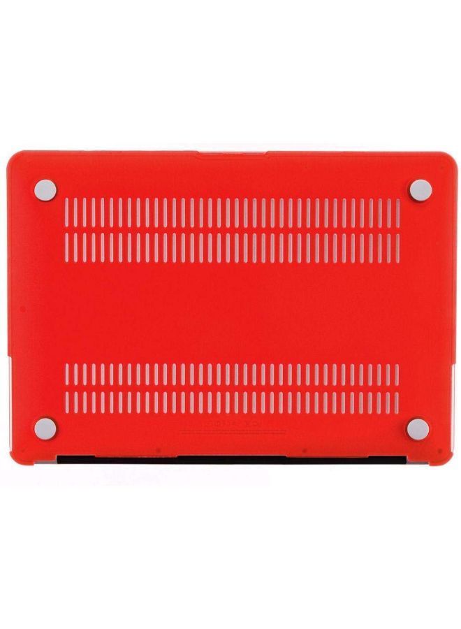 نيبمينينت غطاء حماية صلب مغلف بالمطاط لجهاز أبل ماك بوك آير أحمر - Image 3