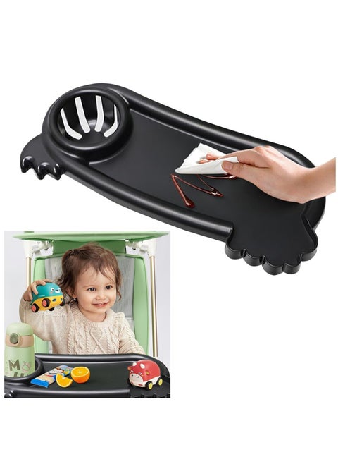 Stroller Snacks, 2 in 1 Stroller Snack Tray with Non-Slip Clip, Cup Holder Snack Tray, Stroller Tray Fits Most