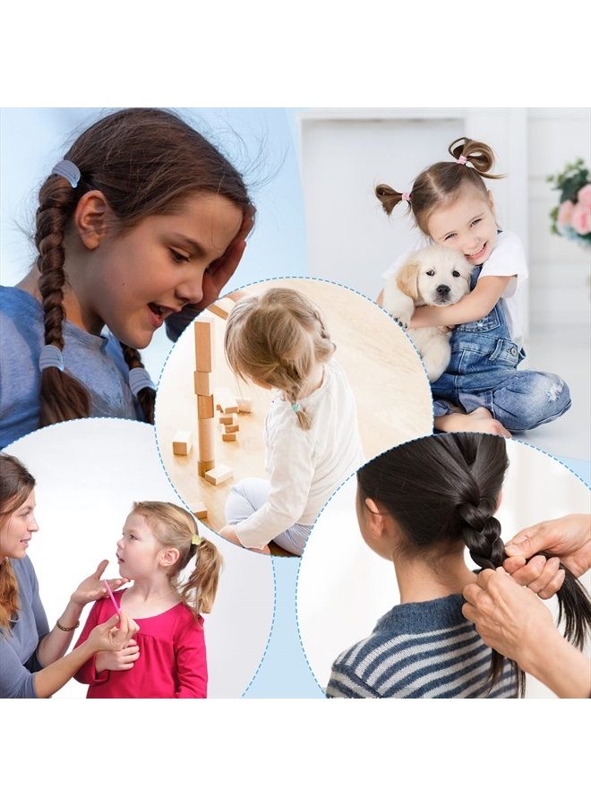 Pengxiaomei 200Pcs Baby Hair Ties, Soft Cotton Toddler Hair Ties for Girls and Kids, 1 Inch Multicolor Seamless Hair Bands - Image 5