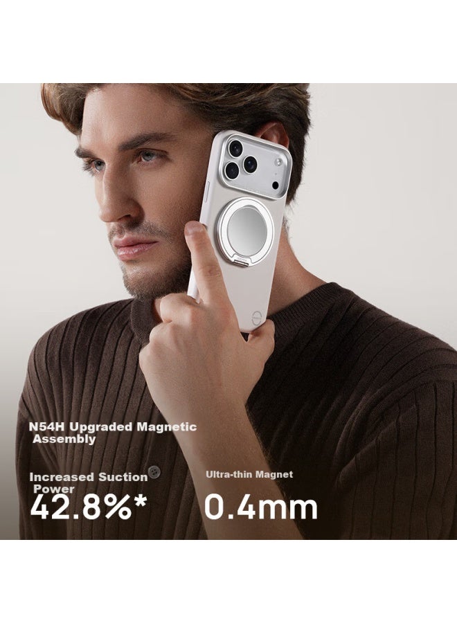 Defense Suitable For Apple Iphone 17 Pro Max Case, Leather Slim Shockproof Iphone 17 Pro Max Protective Case With Magnetic Anti-sweat Full Coverage, Feather White - Image 5