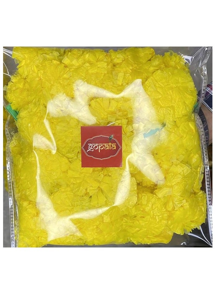 KTD Gopala Pack of 5 artificial Marigold Garland String in Yellow Color - Image 2