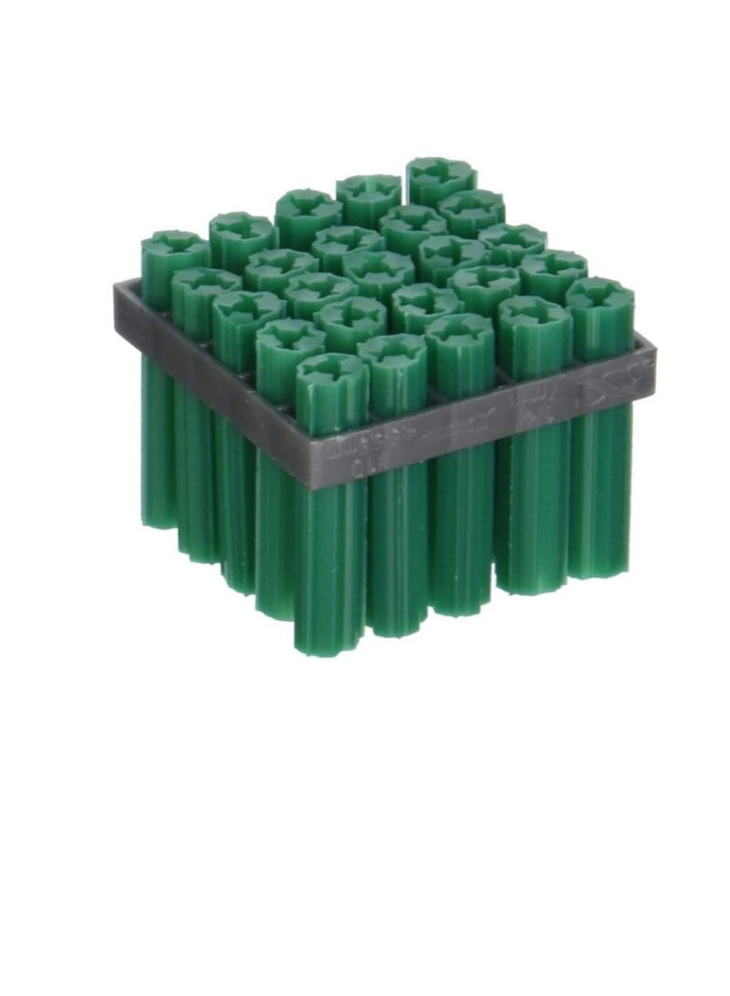 سدادات تثبيت فيشر مثالية لتوسيع العمود من النايلون ، سدادات حائط ، مقابس فيشر للحوائط الجافة (عبوة من 100 رقم) (7 مم - 1 بوصة - أخضر) - Image 2