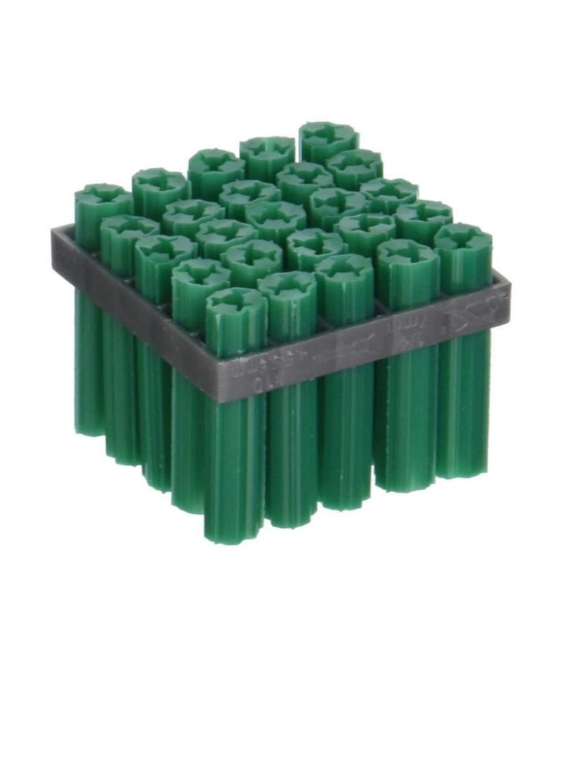 سدادات تثبيت فيشر مثالية لتوسيع العمود من النايلون ، سدادات حائط ، مقابس فيشر للحوائط الجافة (عبوة من 100 رقم) (7 مم - 1 بوصة - أخضر) - Image 3