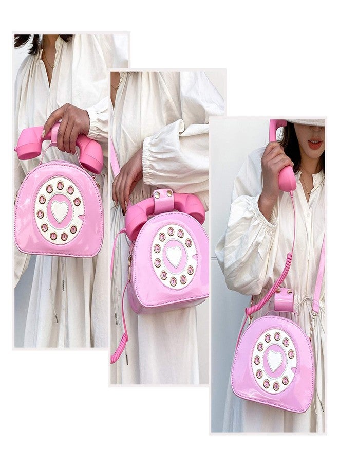 SUKUTU Telephone Shaped Purse Shoulder Crossbody Tote Bags Women Retro Phone Top-Handle Handbags for Girls - Image 4