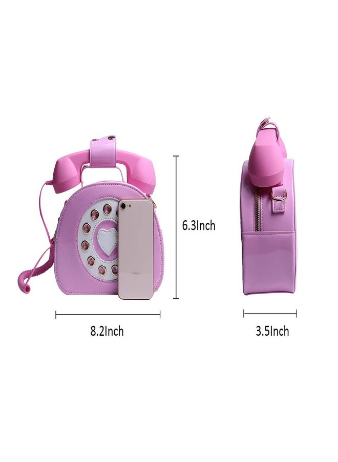 SUKUTU Telephone Shaped Purse Shoulder Crossbody Tote Bags Women Retro Phone Top-Handle Handbags for Girls - Image 2