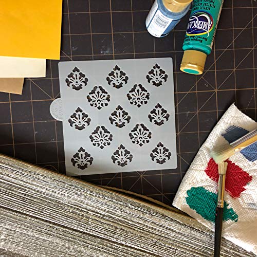 Designer Stencils Mini Damask Allover Cookie and Craft Stencil CM008 by Designer Stencils - Image 4