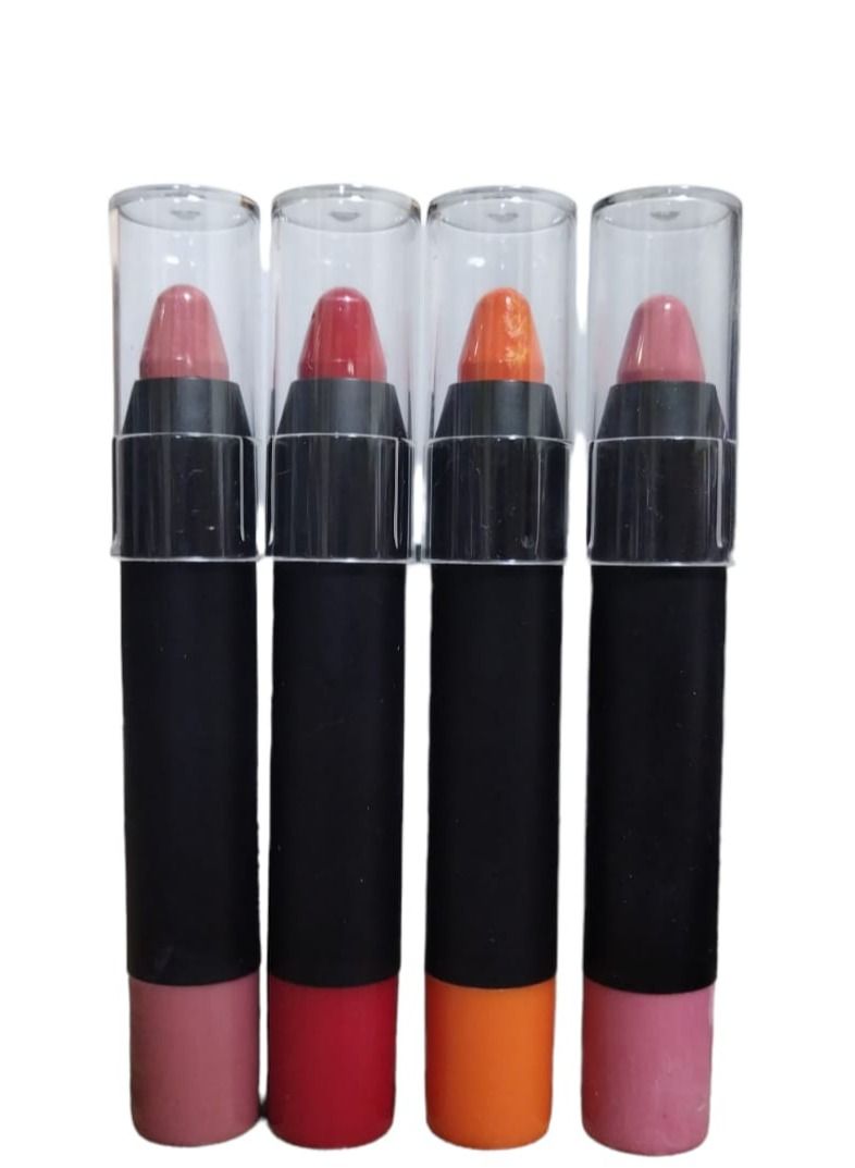 Lip Stick 4 Colors Set for Girls With Lip Balm And Protection From Cracks - Image 1