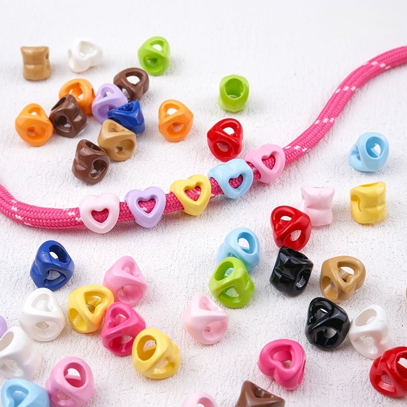 14pcs Mixed Colors Hollow Acrylic Beads for DIY Jewelry Bracelet Making - Image 1