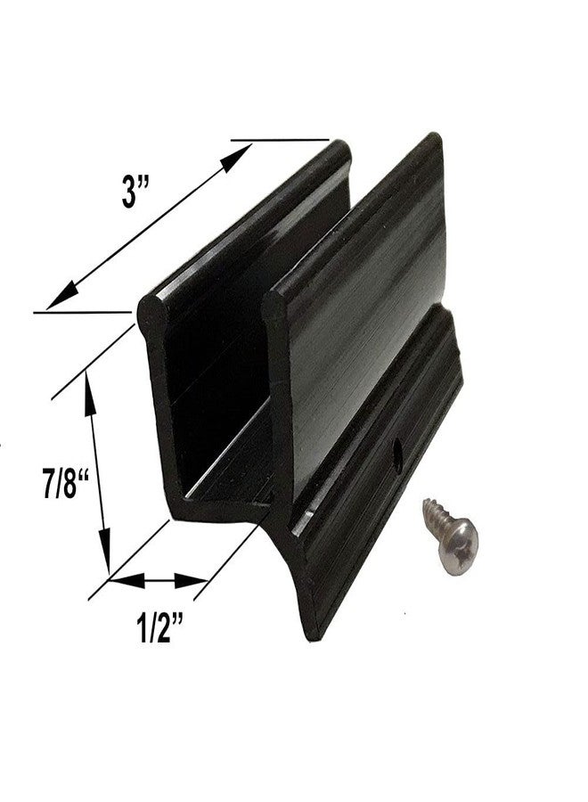 TechnologyLK Gordon Glass® Sliding Shower Door Bottom Guide 1/2" Wide x 3" Long - Image 3