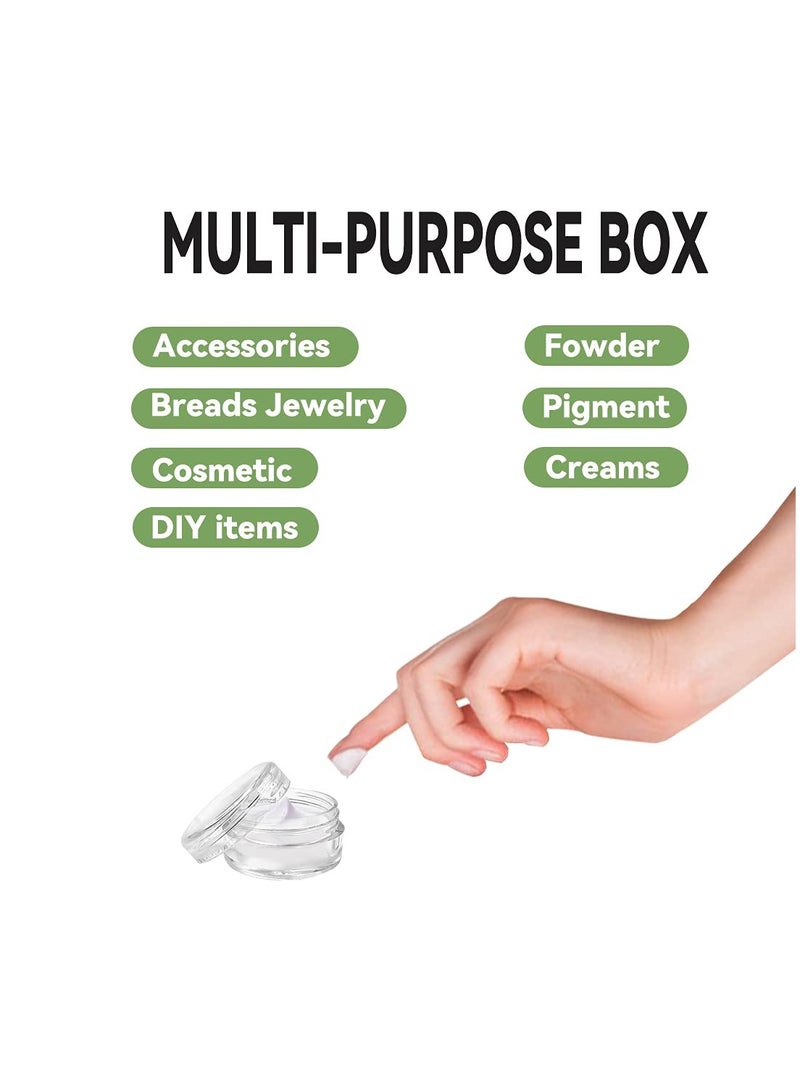 إكسفور 50 قطعة من عبوات مستحضرات التجميل ، برطمانات أكريليك مستديرة شفافة ، برطمانات عينة مجانية من مادة BPA ، حاويات صغيرة لعينة المكياج مع أغطية لمستحضرات التجميل النسائية ، اللوشن ، الكريم ، المكياج ، حبة - Image 4