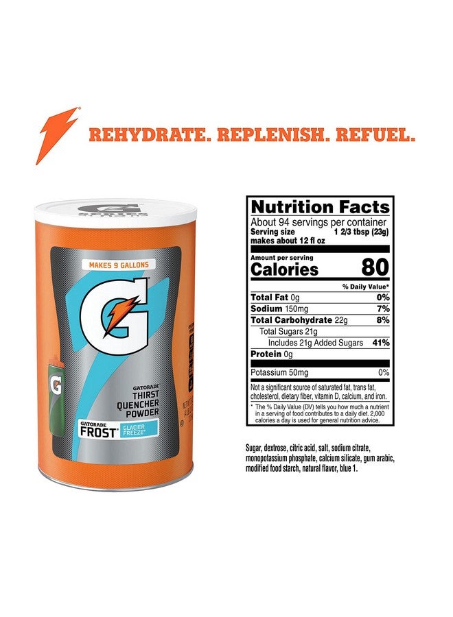 غاتوريد مسحوق Gatorade Thirst Quencher، Frost Glacier Freeze، 76.5 أونصة، عبوة من قطعة واحدة - Image 2