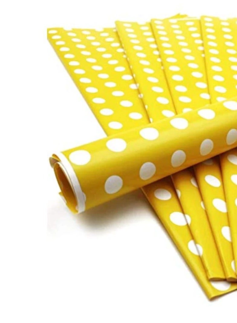 Terabyte POLYSTER ROLL 4 METER YELLOW (PACK OF 2) WRAPPING PAPER FOR GIFT PACKING - Image 2