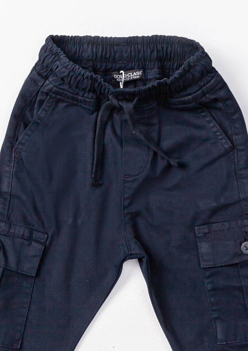Gold Class Kidswear Elastic Waist and Leg Cargo Pocket Jogger Boy Trousers  - Image 2