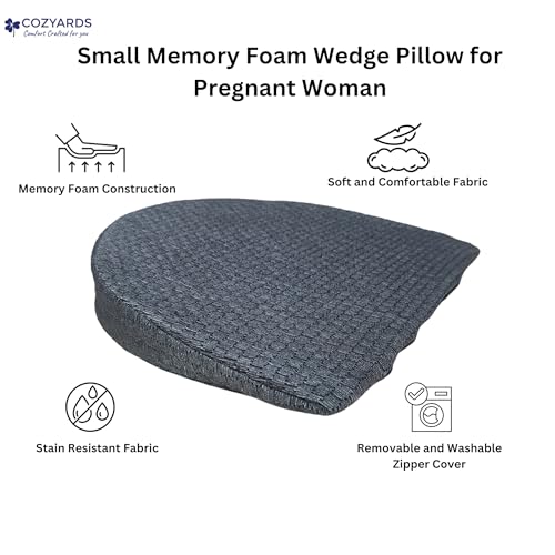 COZYARDS Premium Memory Foam Pregnancy Wedge Pillow | Soft & Comfortable Maternity Cushion - Image 3