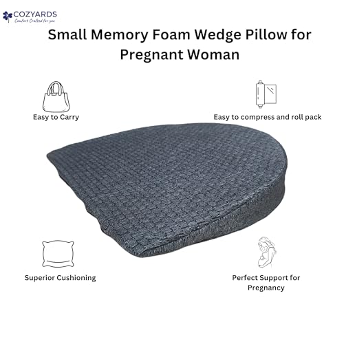 COZYARDS Premium Memory Foam Pregnancy Wedge Pillow | Soft & Comfortable Maternity Cushion - Image 5