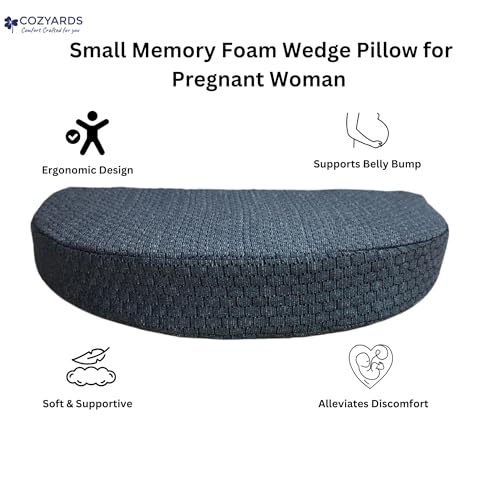 COZYARDS Premium Memory Foam Pregnancy Wedge Pillow | Soft & Comfortable Maternity Cushion - Image 2