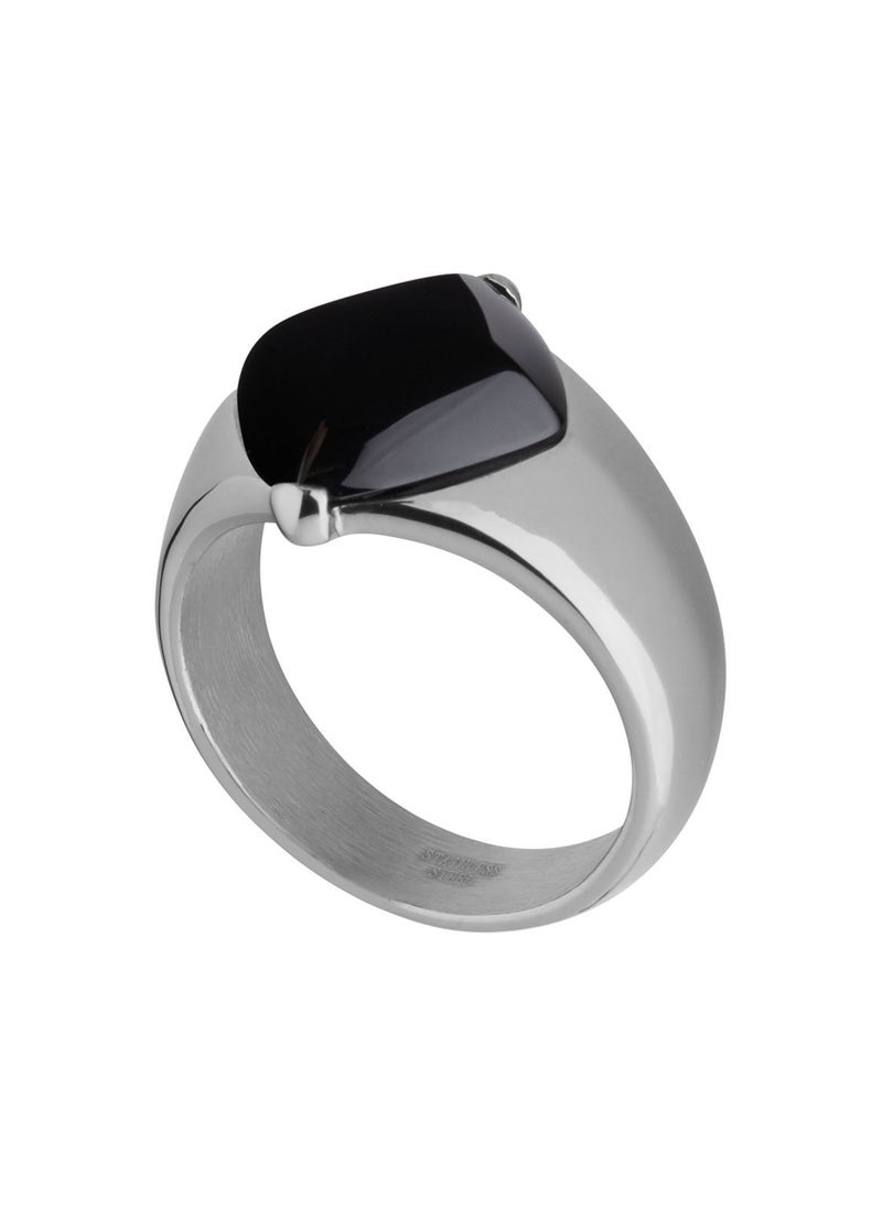 غاي لاروش خاتم غي لاروش من الستانلس ستيل للرجال ، فضي ،   Sz 54, 4TX005AV-54 - Image 2