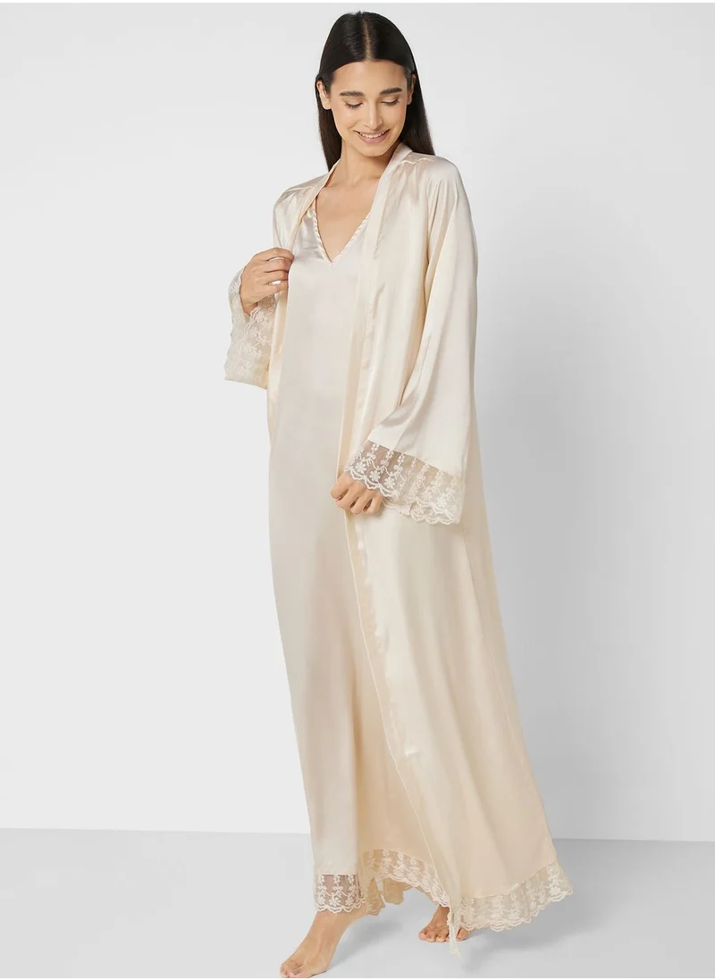 Khizana Night Slip Dress With Robe