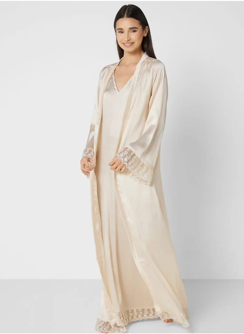 Khizana Night Slip Dress With Robe