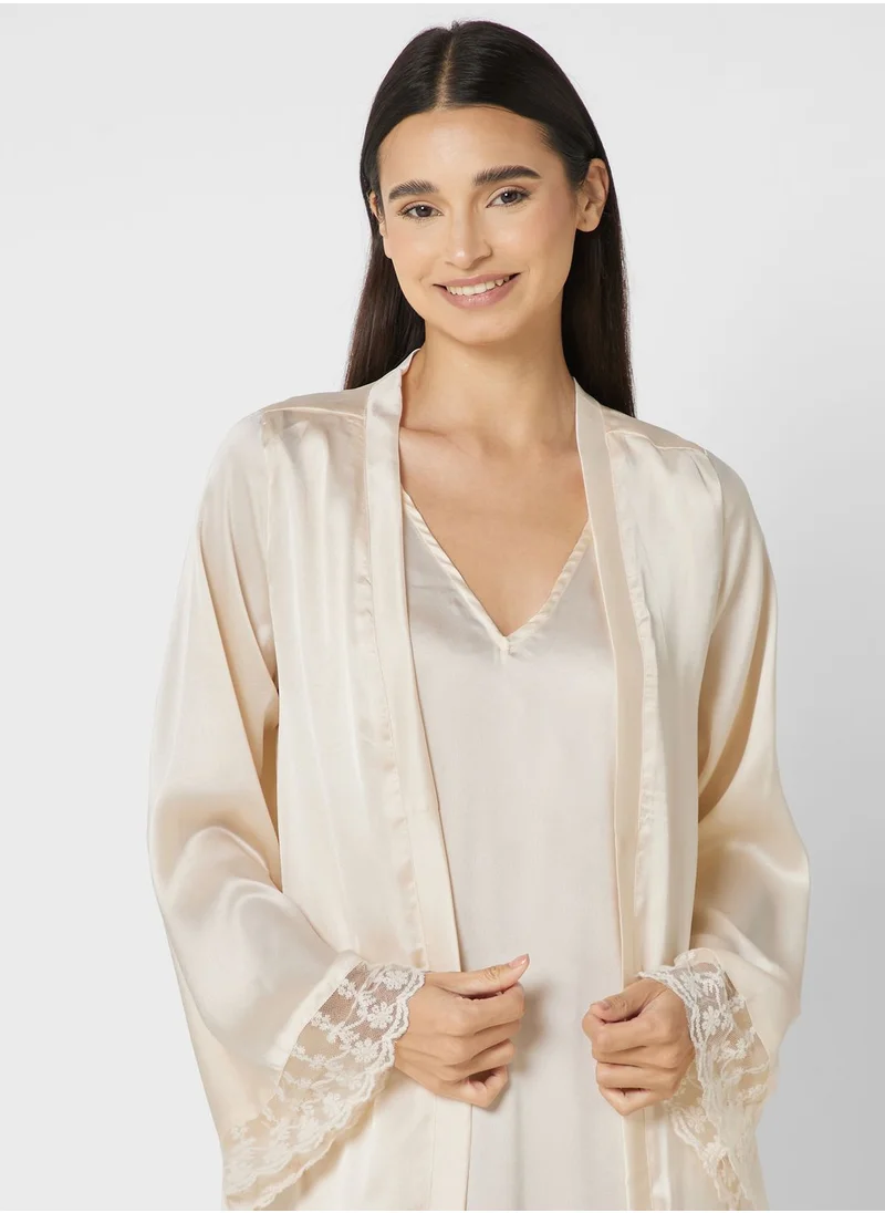 Khizana Night Slip Dress With Robe