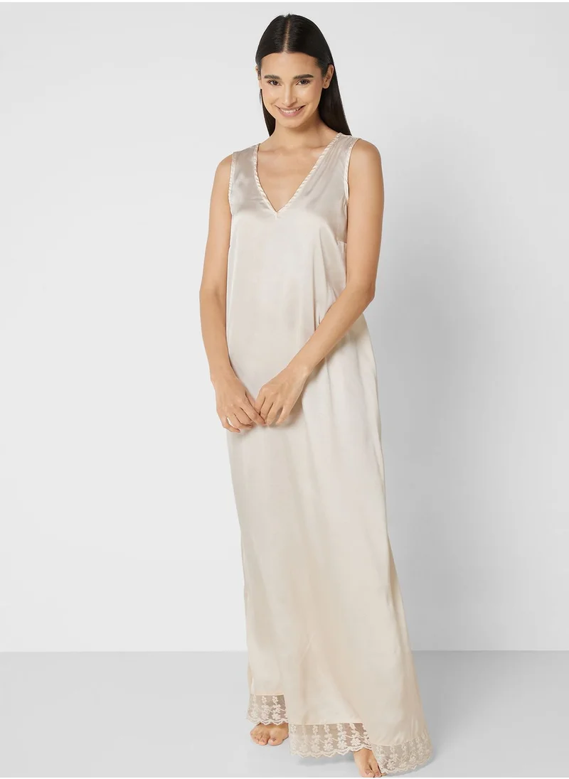 Khizana Night Slip Dress With Robe