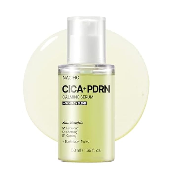 NACIFIC Cica PDRN Calming Serum 1.69 fl oz 50ml, Centella Asiatica, Soothing, Hydrating Barrier Repair for Sensitive Skin, Redness Relief, Korean Skincare, Stocking Stuffers, Christmas Gifts for Women - Image 1