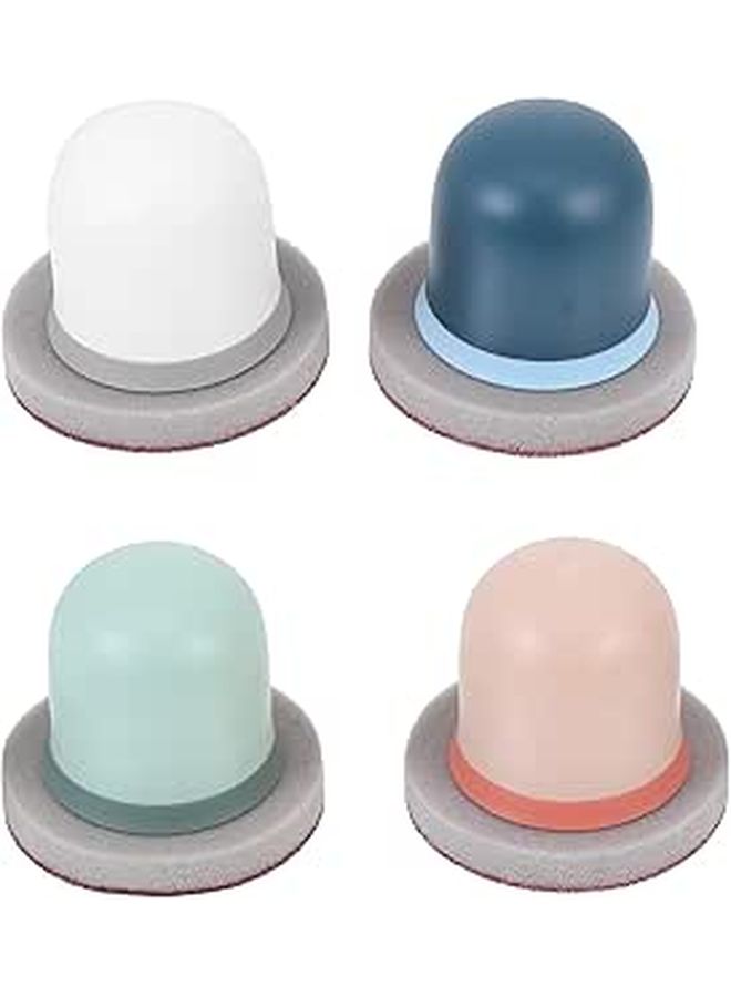 4 Pcs Emery Sponge Scrubbers Kitchen Pot Cleaning Pads Assorted Colors Multifunctional Decontamination Wipes for Bathroom Tile And Cookware - Image 1