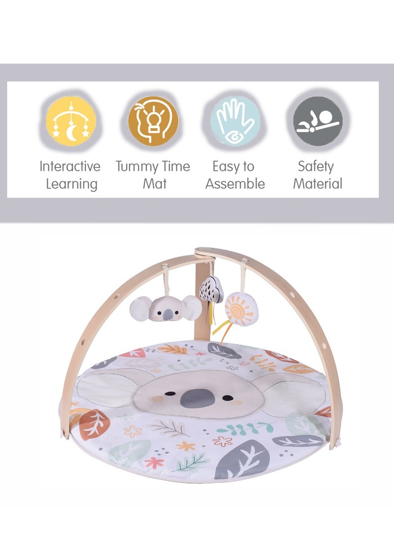 Nyra Wooden Activity Play Gym For Infants With Soft Cushion Floor and Removable Plush Toys - Koala B - pzsku/Z340176DEE4C661F04BE3Z/45/_/1740403036/b9cc95fc-deb2-4818-801b-00ffc098ead4