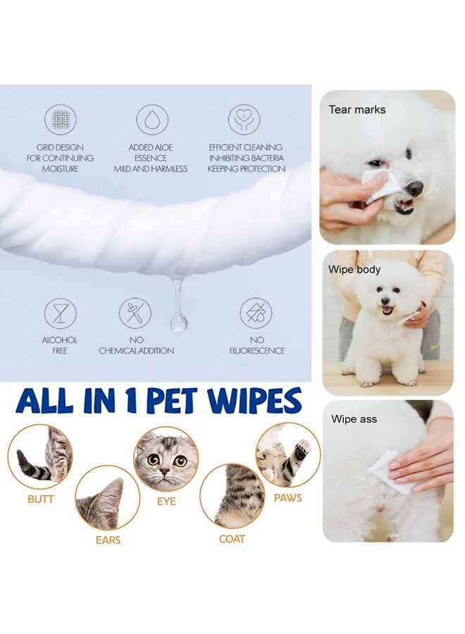 Sage Square Dogs Grooming Kit + Pet Wipes For Dogs & Cats + Professional Pet Nail Cutter + Self Cleaning Slicker Dog Brush + Pet Massage Glove With Adjustable Ring + 4 In 1 Dog Comb - Image 2