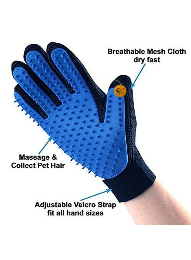 Sage Square Dogs Grooming Kit + Pet Wipes For Dogs & Cats + Professional Pet Nail Cutter + Self Cleaning Slicker Dog Brush + Pet Massage Glove With Adjustable Ring + 4 In 1 Dog Comb - Image 4