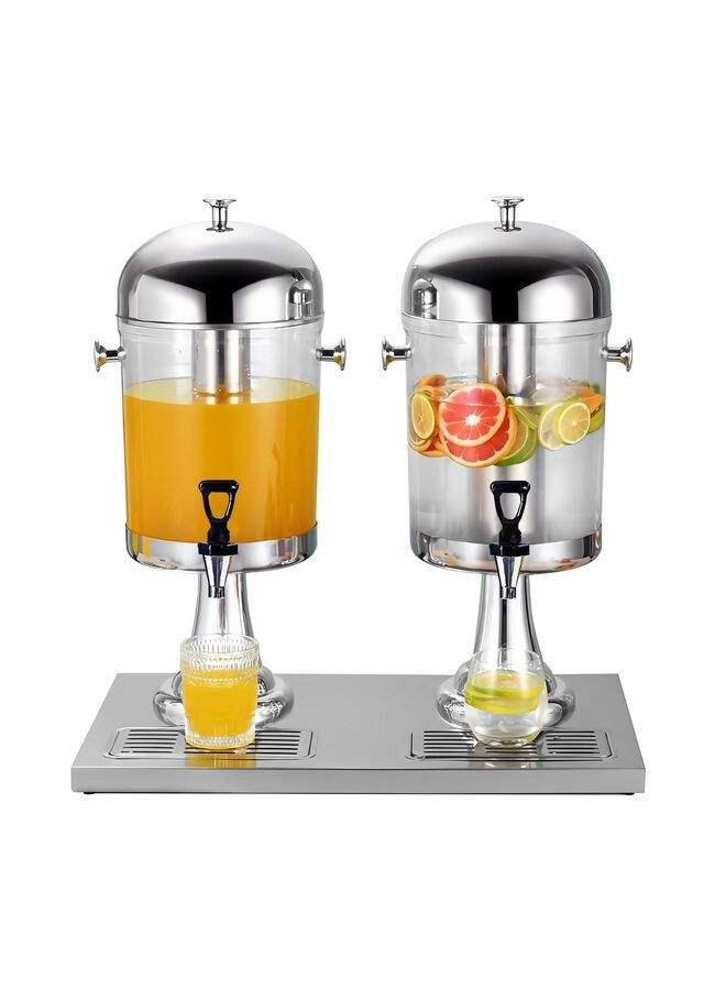 موزع مشروبات، موزعات مشروبات للحفلات، موزع مشروبات ساخنة وباردة سعة 16 لترًا مع حاوية ثلج وصواني تنقيط من الفولاذ المقاوم للصدأ للحفلات، بوفيه تقديم المشروبات الباردة والبيرة - Image 1