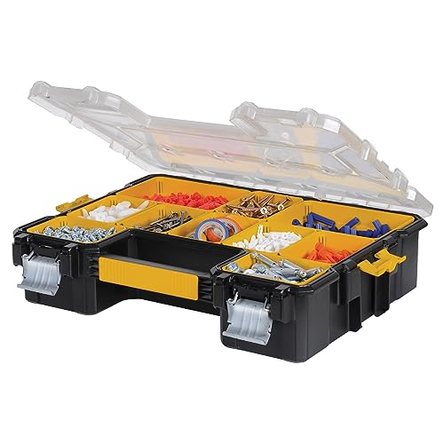 DEWALT Small Parts Organizer, Hardware Storage Box with Removable Dividers, 10-Compartment (DWST14825) - Image 1