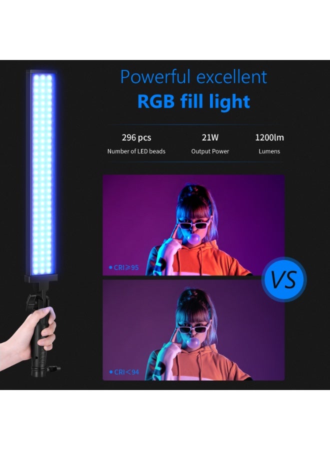 XiuWoo 1-Pack RGB LED Light Stick Kit, 21W Dimmable 3200K~5600K  Handheld Light with Remote Control,360° Full Color,CRI 95 With Adjustable Height Stand,for Studio Photography - Image 3