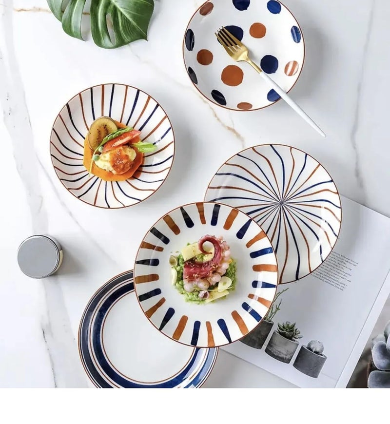 P Plus Fire Ceramic Dipping Bowls - Small Serving Bowls for Side Dishes, Condiment, Sushi, Appetizer, Seasoning - Decorative Plate Set for Serving - Dishwasher & Microwave Safe (Type-B, Set of 12) - Image 4