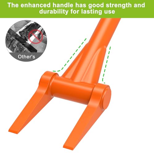 Insaga Demolition Tools - 2mm Steel Straight Handle Wrecking Bar for Wood Floors & Drywall Removal - Demo Deck Board Removal Tool for Contractors, Restoration, 28'' Rounded Handle for Tight Spaces - Image 3