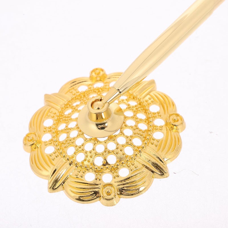 Gold Finish Metal Ballpoint Pen with Blue Ink for Business Office and Wedding Signatures - Image 4