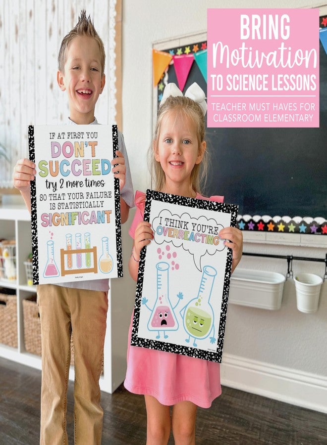 Hadley Designs 6 Science Posters for Classroom Decor - Inspirational and Fun Science Classroom Decor for Elementary & Middle School, Composition Notebook Motivational Wall Art - Image 2