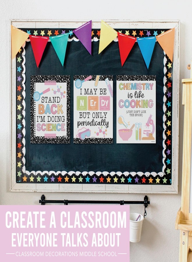 Hadley Designs 6 Science Posters for Classroom Decor - Inspirational and Fun Science Classroom Decor for Elementary & Middle School, Composition Notebook Motivational Wall Art - Image 4
