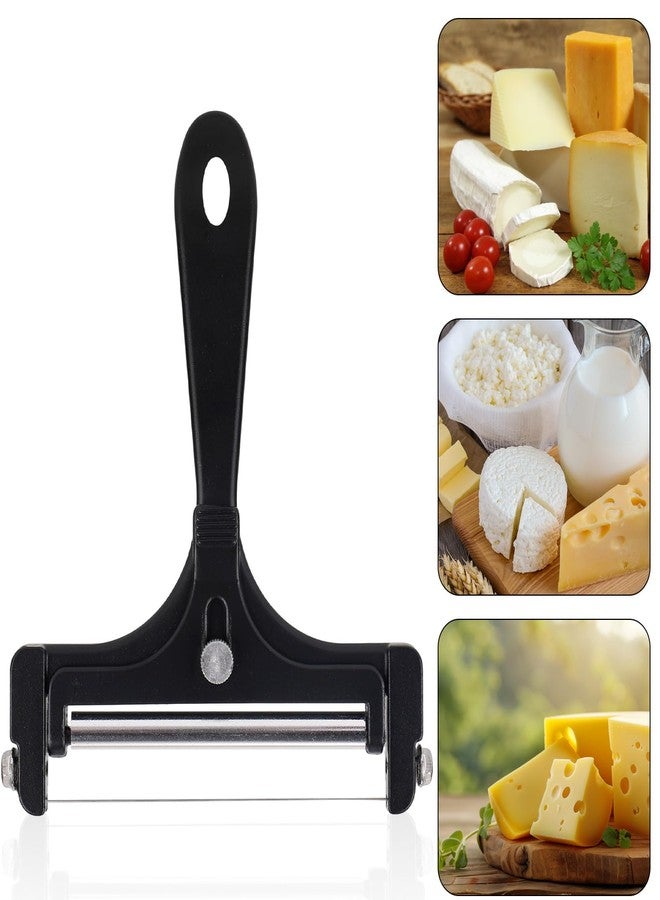 lasuroa Cheese Cutter, Stainless Steel Cheese Slicer with 8pcs Extra Wires Adjustable Handheld Butter Block Cutter (Black) - Image 3