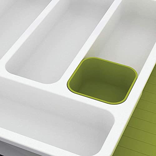 House of Quirk Plastic Utensils Drawer Organizer Expandable Cutlery Tray, Multi-Coloured - Image 4