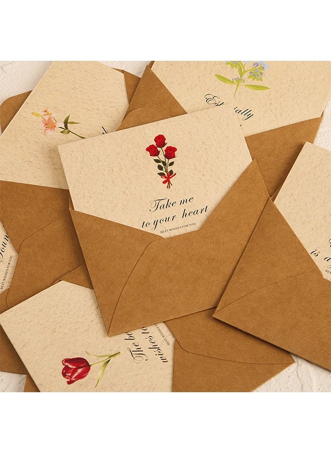 12 حزمة من بطاقات التهنئة مع الأظرف، بطاقات تهنئة فارغة لصديق مقرب أو قريب أو محبوب - Image 4