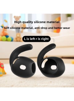 Generic Suitable For Apple 4 Generation Bluetooth Headset Ear Cap Silicone Cover Airbuds4 Silicone Ear Hanging Ultra-thin Silicone Ear Hanging-Color:1 Black (about And Right) Shoot In Multiples Of 2-Applicable Models:Airpods4  - Image 3