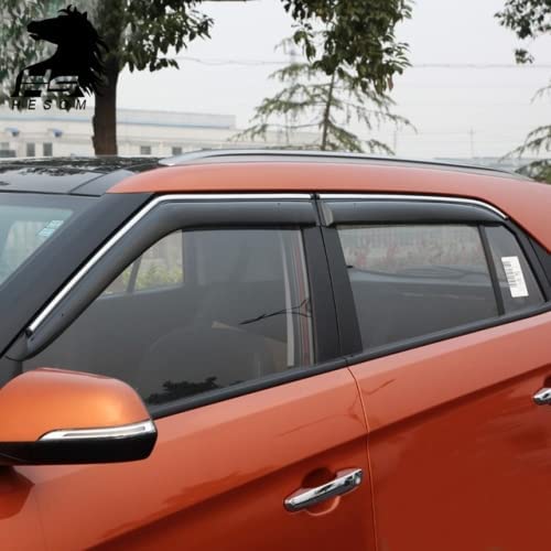 AutoSuplex Unbreakable Silverline Door Visor/Rain Visor Suitable for Mahindra XUV 400 (2023-Present) (Set of 4pc) - Image 3