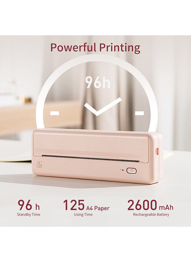HPRT - طابعة ورق محمولة MT810 A4 للطباعة الحرارية مع اتصال BT لاسلكي متوافق مع أنظمة iOS وAndroid تدعم طابعة الصور المحمولة 210 مم/110 مم مع لفة ورق ThermaL A4 واحدة - Image 1