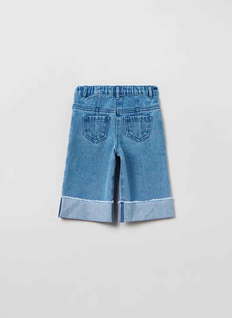 او في اس Wide-leg jeans with Minnie Mouse embroidery