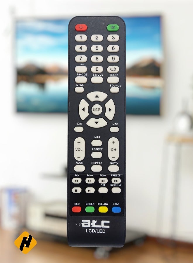 ATC ATC LCD/LED Remote | Replacement Remote Control For ATC LCD LED TVs Black 