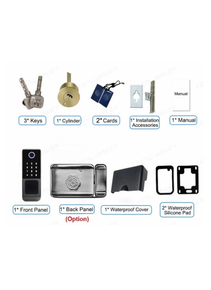 Fingerprint Door Lock Waterproof Outdoor Gate Lock Tuya App Digital Passcode IC Card Keyless Front Door Electronic Lock - pzsku/Z3401DEFCDEFEE347C0C4Z/45/_/1732446046/55df6ad1-ff1c-48da-8ab1-fbac22f3ac02