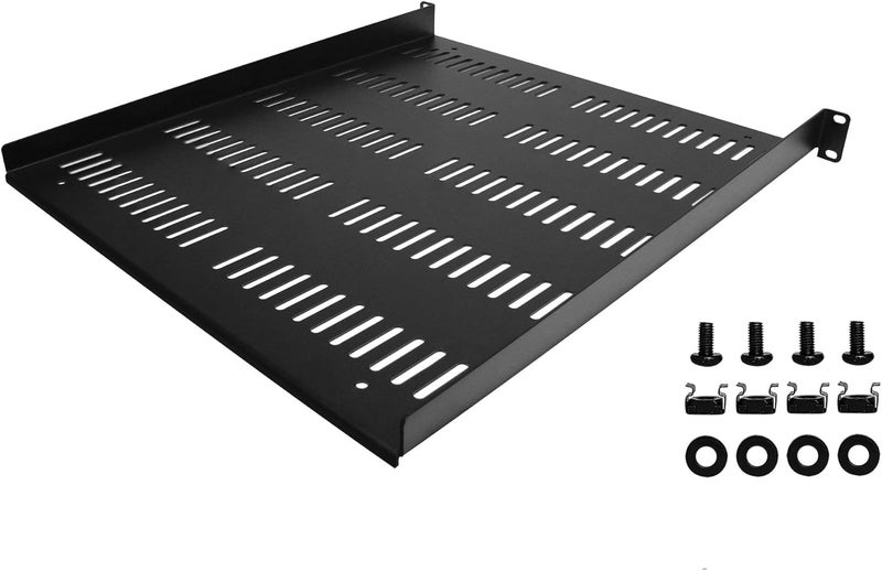StarTech .com 1U Server Rack Shelf - Universal Vented Rack Mount Cantilever Tray for 19" Network Equipment Rack & Cabinet - Durable Design - Weight Capacity 55lb/25kg - 20" Deep (SHELF-1U-20-FIXED-V) - Image 5
